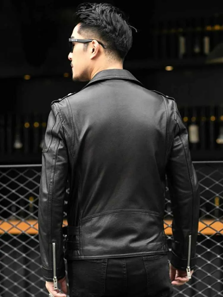 European Fashion Brand Men's Leather Biker leather European Fashion Brand Men's Leather Biker leather
