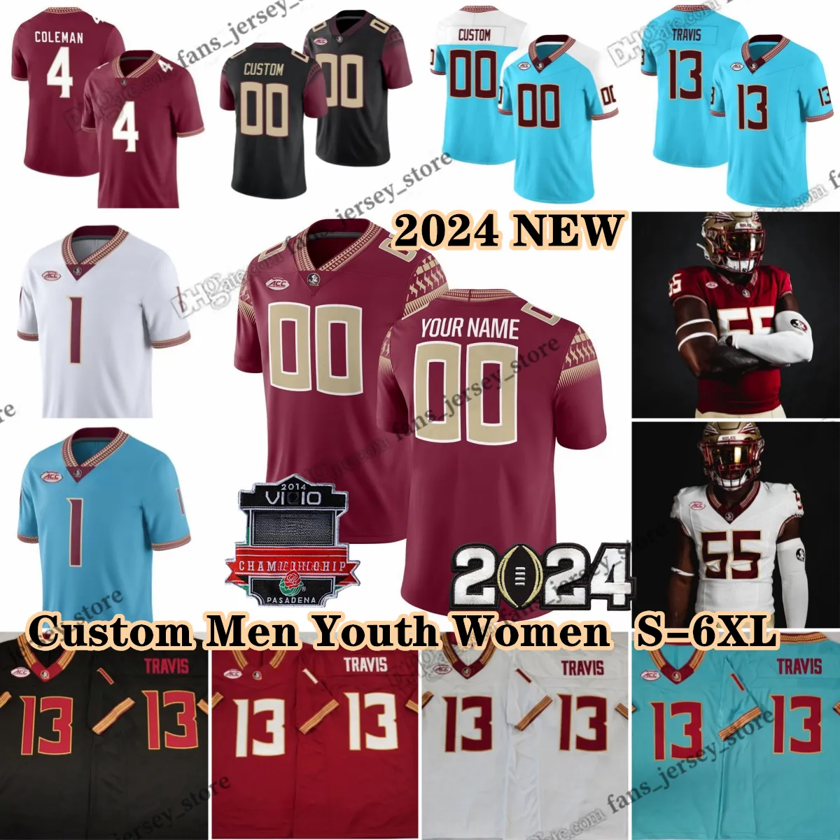 Florida State Seminoles Football Jersey S 6XL Custom NCAA FSU