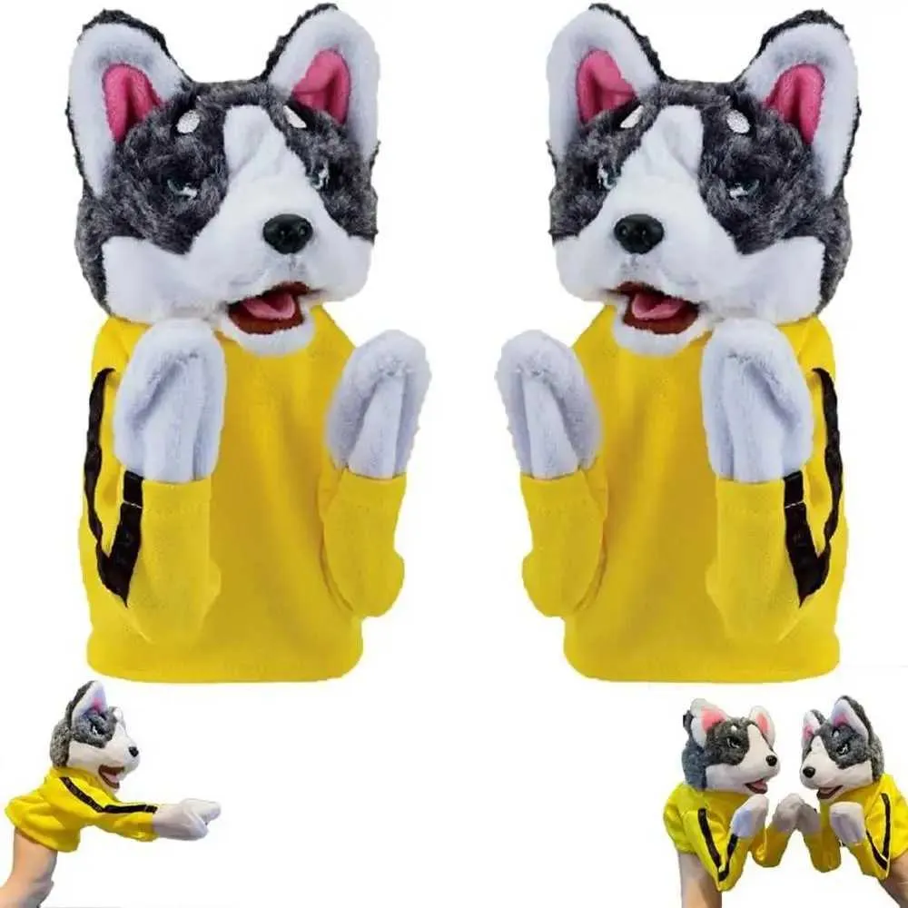 Marionnette Chien Boxer Interactive Avec Sons - Peluche à Main, 23 Cm, Pour Jeux Enfants Et Histoires