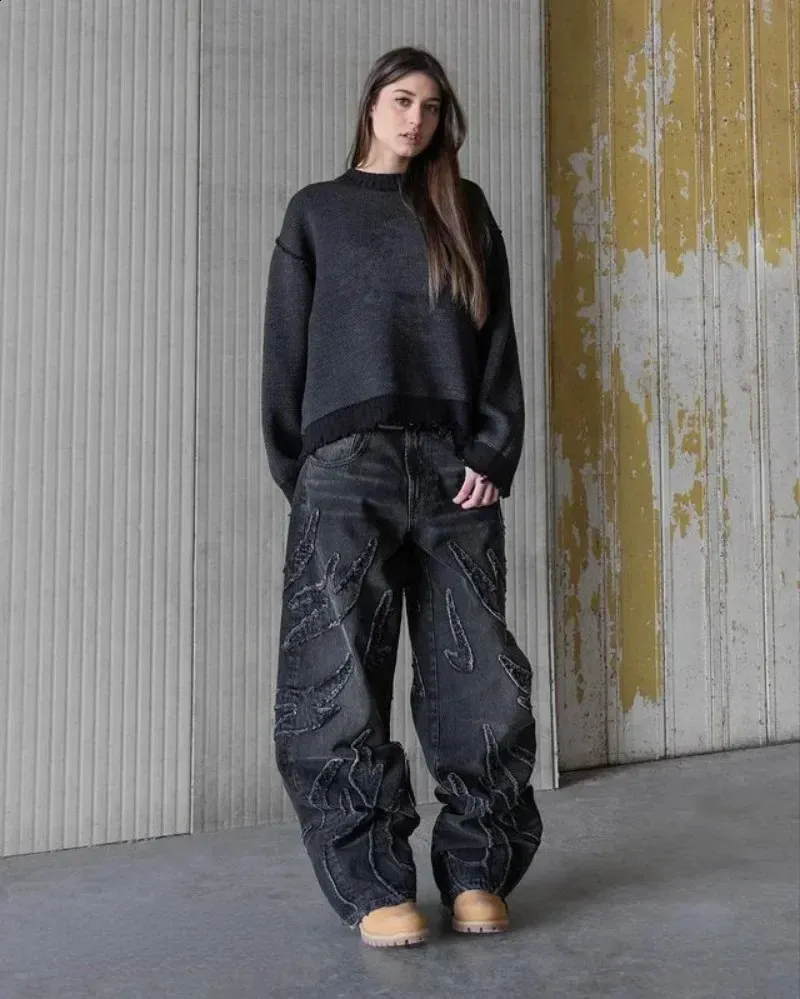 Mens Oversized Hip Hop Retro Baggy Jeans Oversize With Mens Oversized Hip Hop Retro Baggy Jeans Oversize With