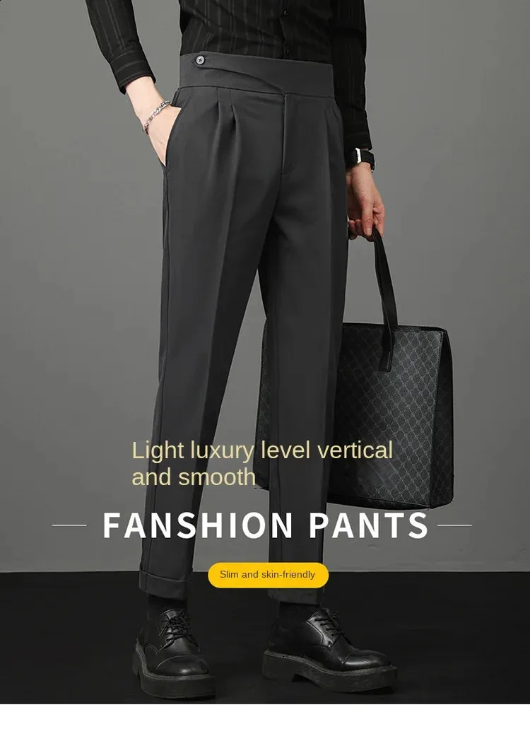 Men's Bootcut Suit Pants Double Pleated Dress Pants Slim Fit Black Gray for  Formal Events Autumn from Dhgate Men's Pants - price 77.99