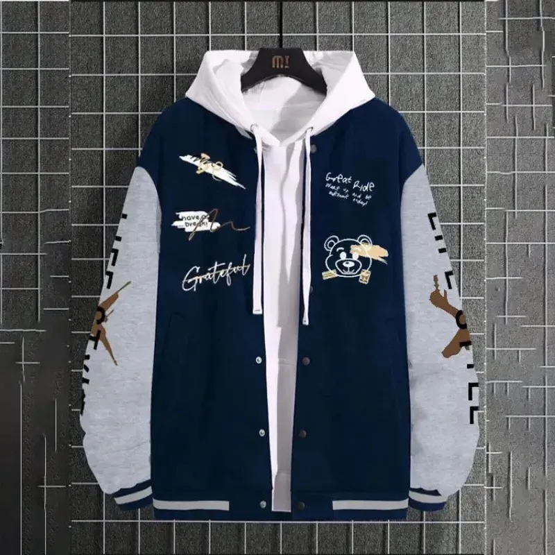 Chaqueta De Béisbol Para Hombre 2024/2025, Nailon, Con Forro Térmico, Cremallera Y Bolsillo Superior, Estilo Juvenil