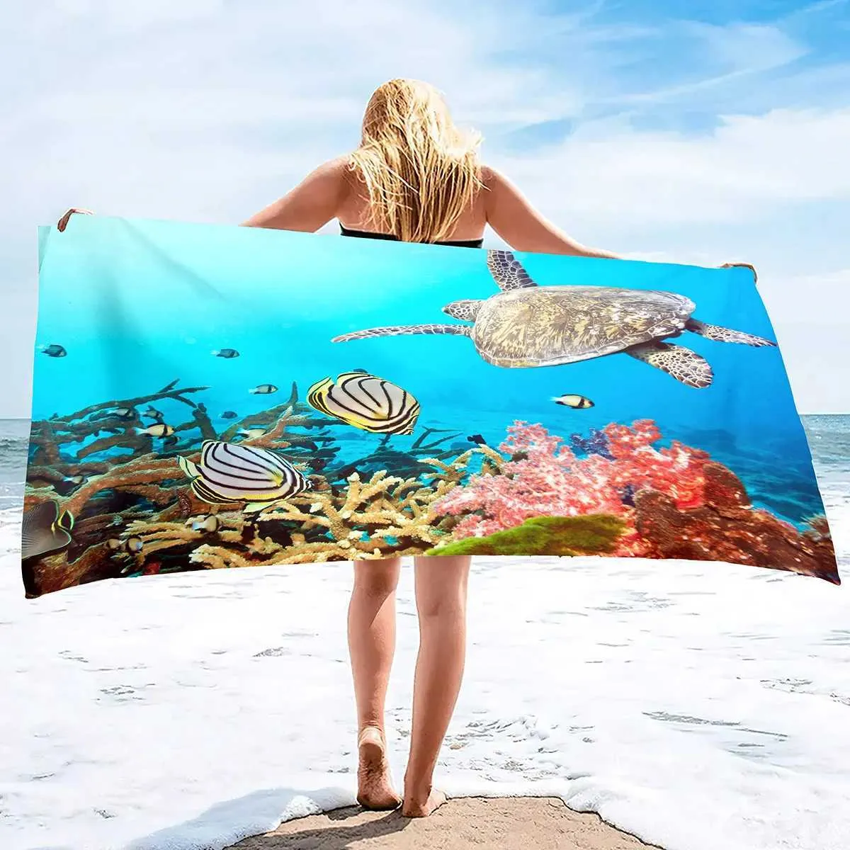 Valentine's Day Microfiber Beach Towel - Large, Quick Dry, Sand Free Travel Towel
