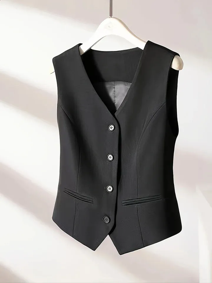 Womens Retro V Neck Suit Vest Elegant Casual... From Charm_clothes, $15.79  | DHgate.Com