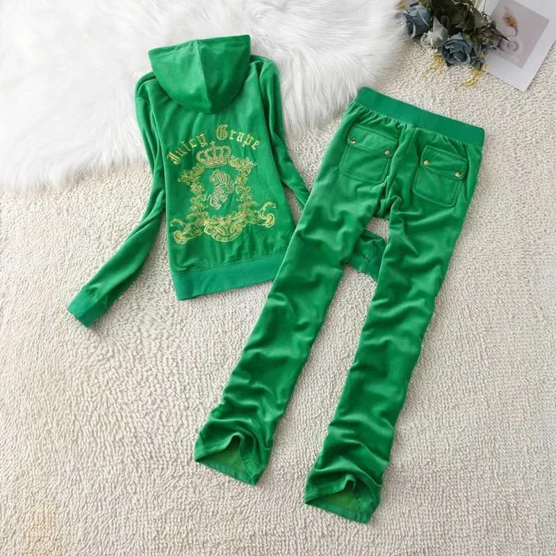 Women Tracksuits For Women Plush Velvet Two Piece Set With Hoodies