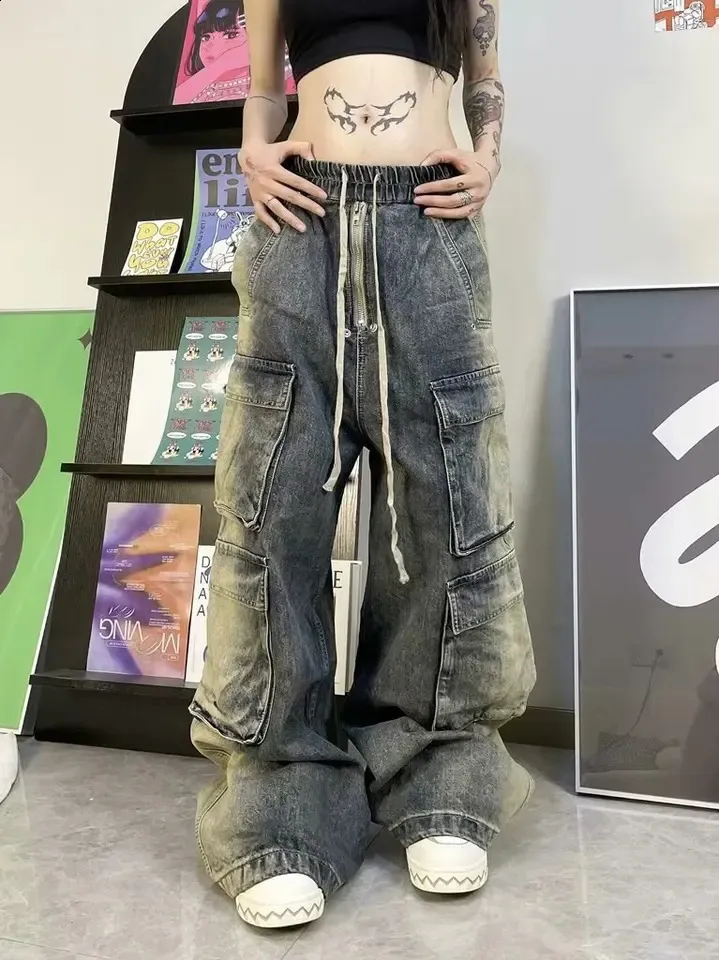 パンツ EAPHI WAVE DESIGN HIGH WAIST DENIM 1 WAVE DESIGN HIGH WAIST DENIM / ivory , blue , navy / short