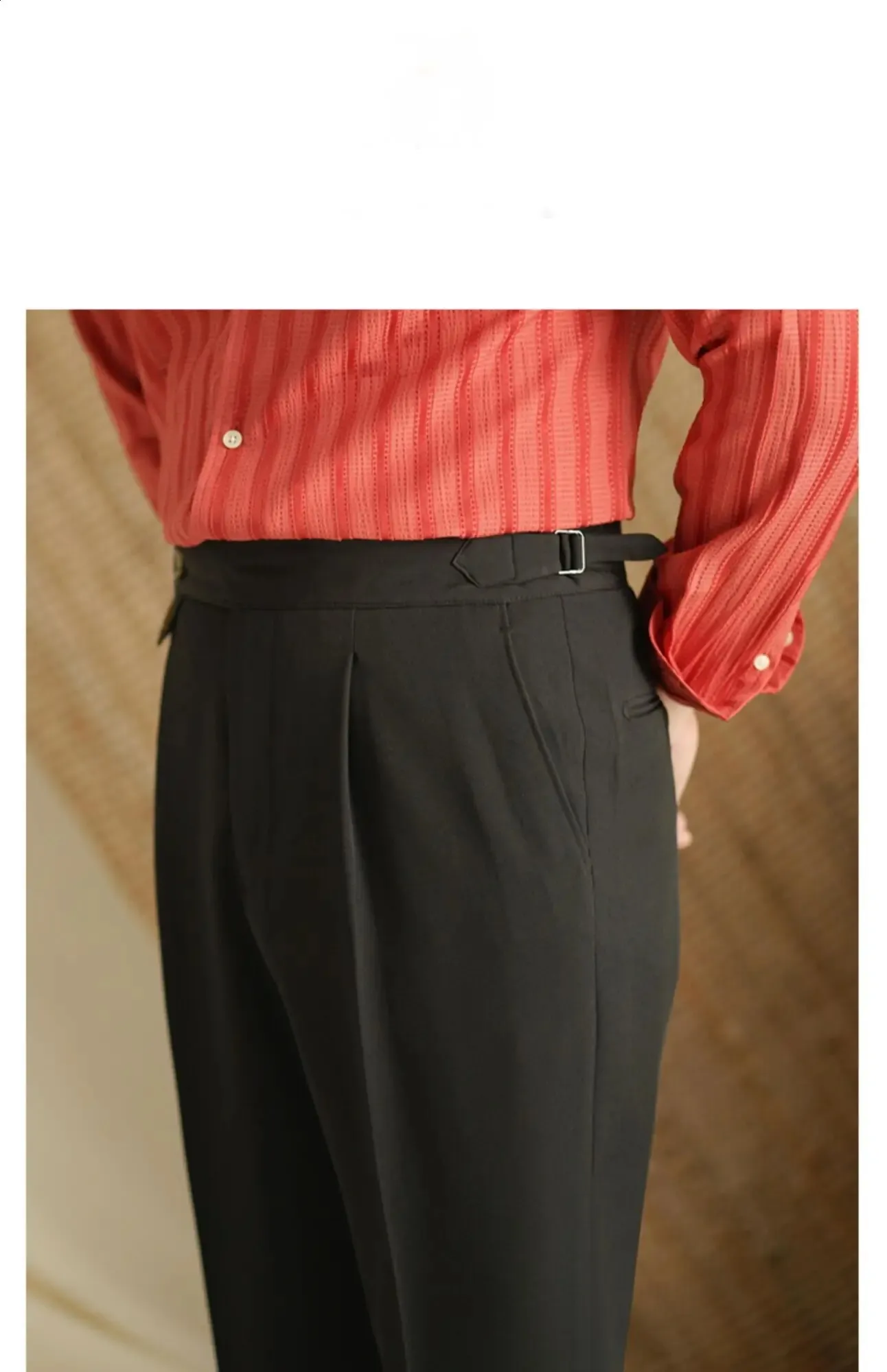 Black Naples men's high waisted acetate pants casual bootcut dress pants  for formal events from Dhgate Men's Pants - price 170.81