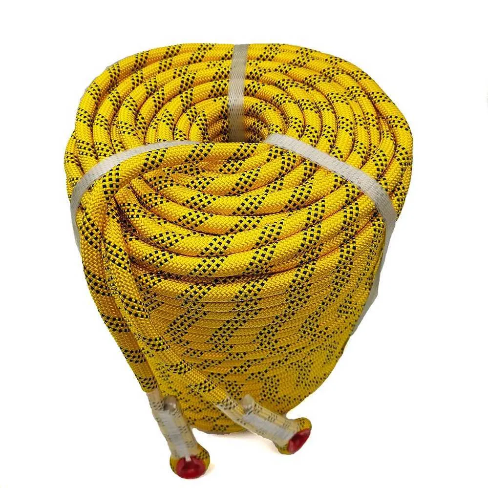 Premium 12mm Static Climbing Rope - 100m Safety Rope for Rock Climbing ...