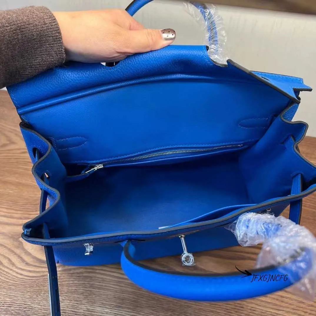 Blue leather bags sale hotsell
