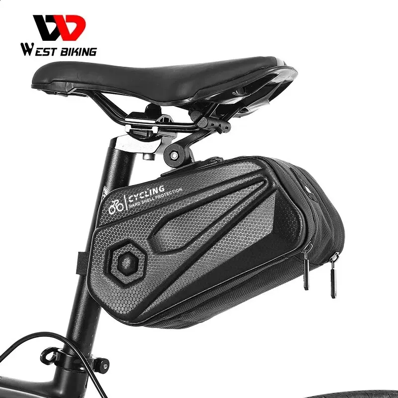 West Biking Bicycle Rear Saddle Bag Waterproof Hard Shell