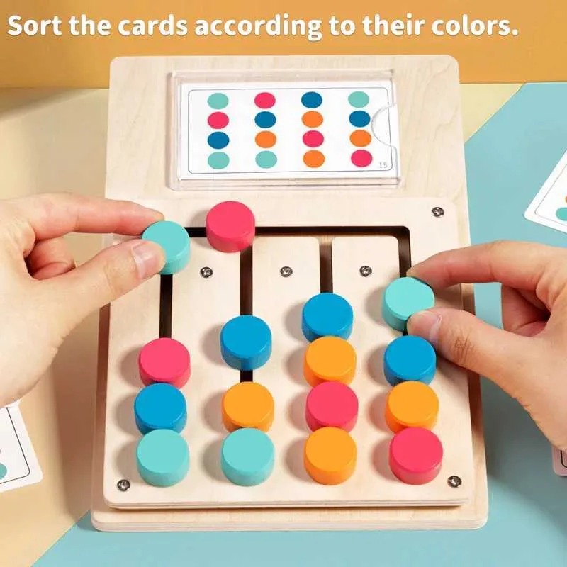 Montessori Wooden Cognitive Matching Board for Early Education main image 1