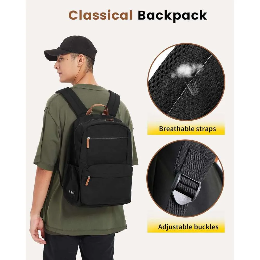 Lightweight Multi-Pocket Backpack for Men & Women - Black  display picture 2