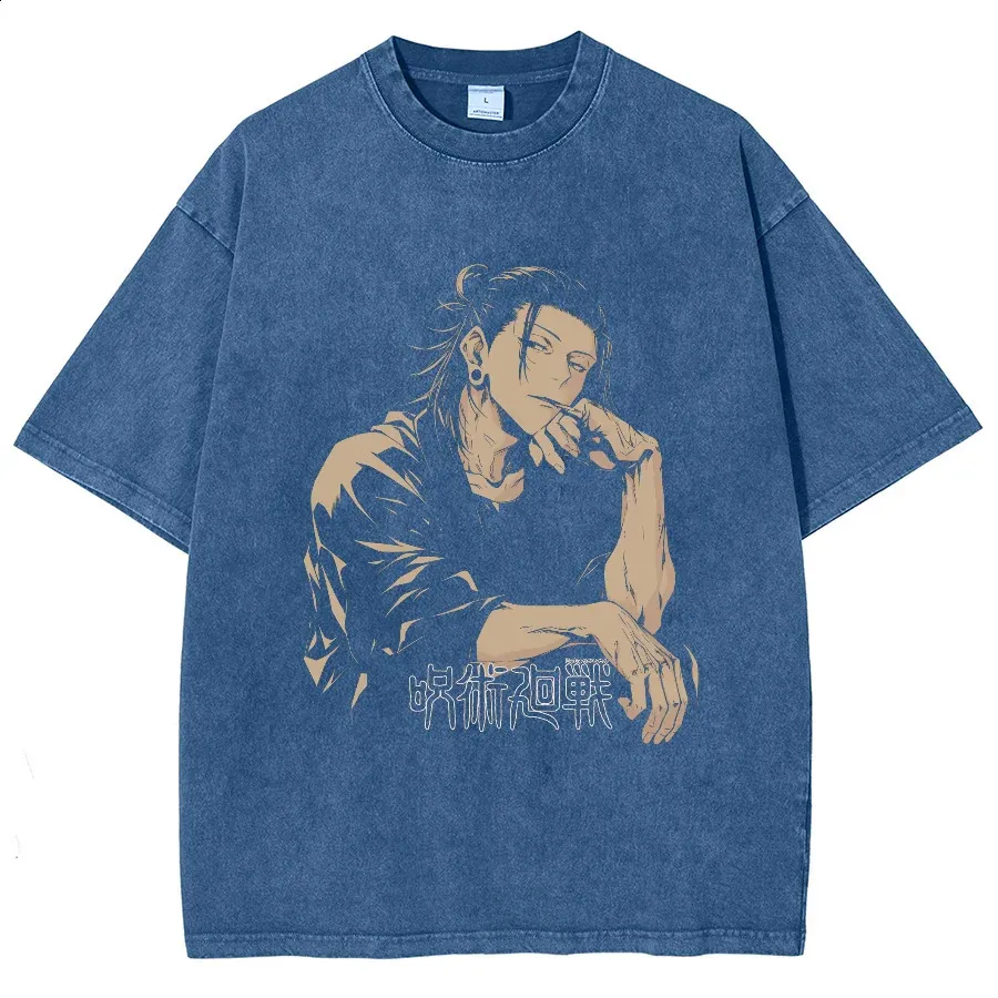 Oversized Anime T-Shirt: Y2K Vintage Washed Streetwear