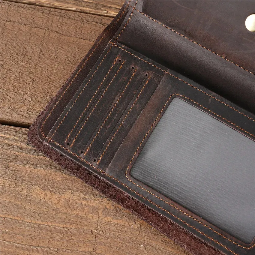 Loyofun Men's Genuine Leather Bifold Wallet - RFID Blocking, Slim Design, Large Capacity, Brown 3 thumbnail image