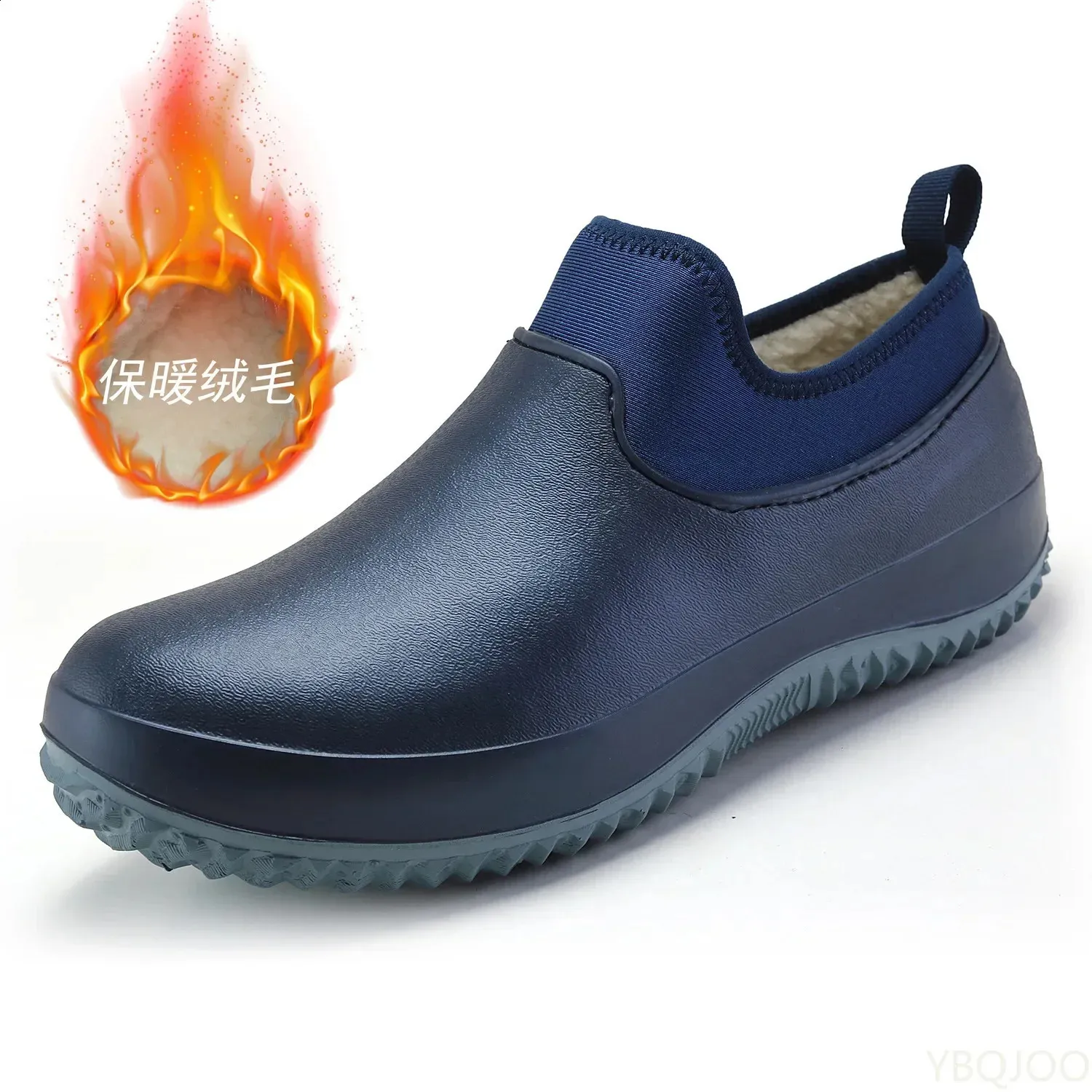 Heren keukenschoenen, antislip, waterdicht, chef-kokschoenen, casual, unisex, werkschoenen, water- en regenlaarzen van katoen, plus size 240826_voghion.com