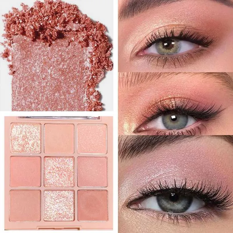 Long-Lasting 9-Color smokey eyeshadow with
