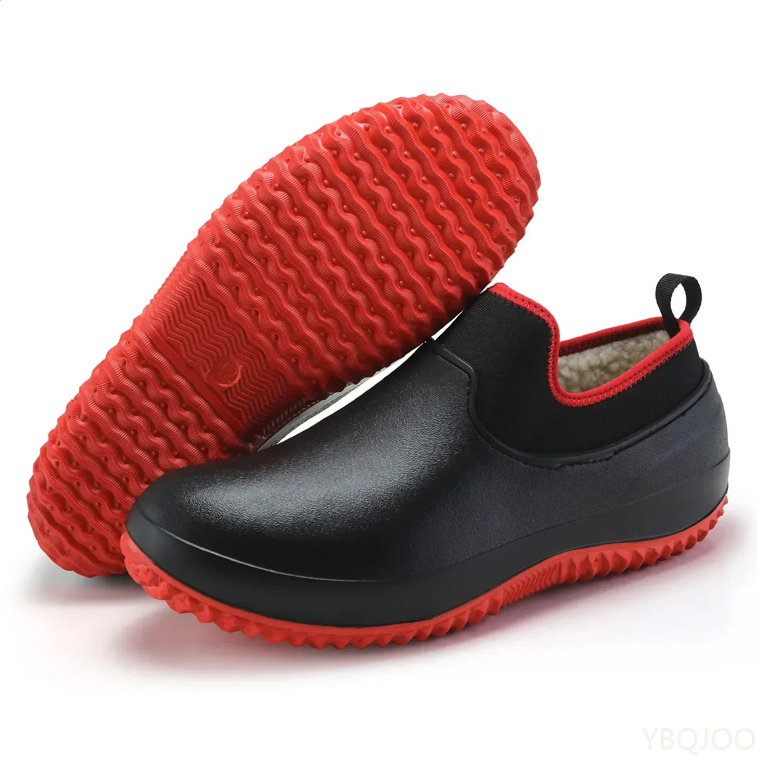 Heren keukenschoenen, antislip, waterdicht, chef-kokschoenen, casual, unisex, werkschoenen, water- en regenlaarzen van katoen, plus size 240826_voghion.com
