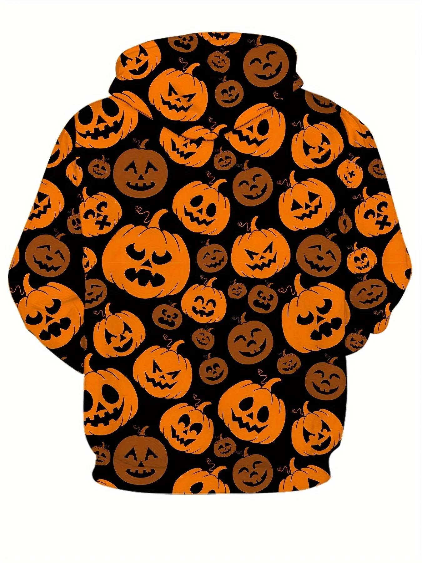 Sweat à Capuche Halloween Homme - Imprimé Citrouille 3D | Style Steampunk Gothique | Confortable Coupe Large