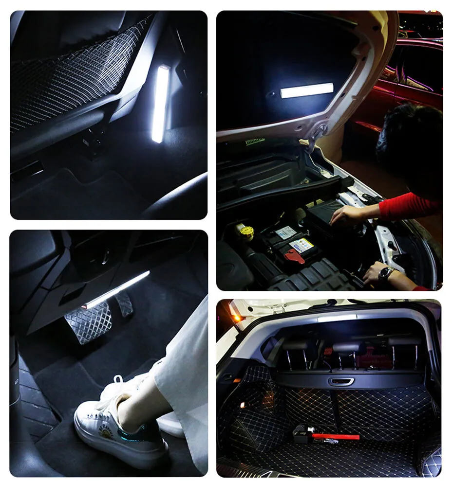 Automatic Motion Sensor Car LED Light - USB Charging, Adjustable ...