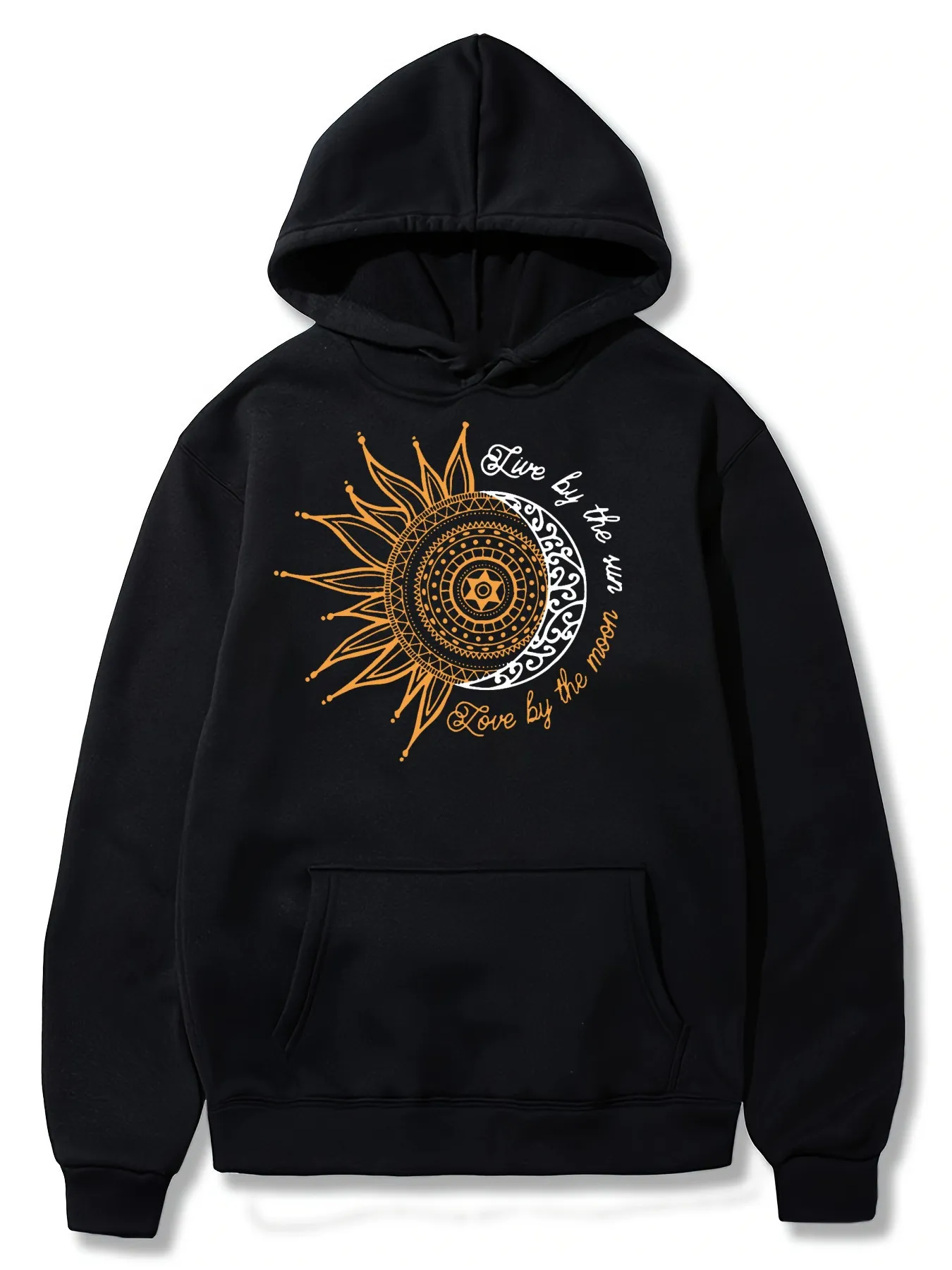Sports fashion sweatshirt, Sun Moon God print, fashionable versatile men's comfortable and casual pullover long-sleeved_voghion.com