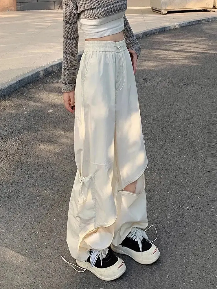 Deeptown Baggy Y2k Cargo Pants for Women, Hip Hop Casual Streetwear ...