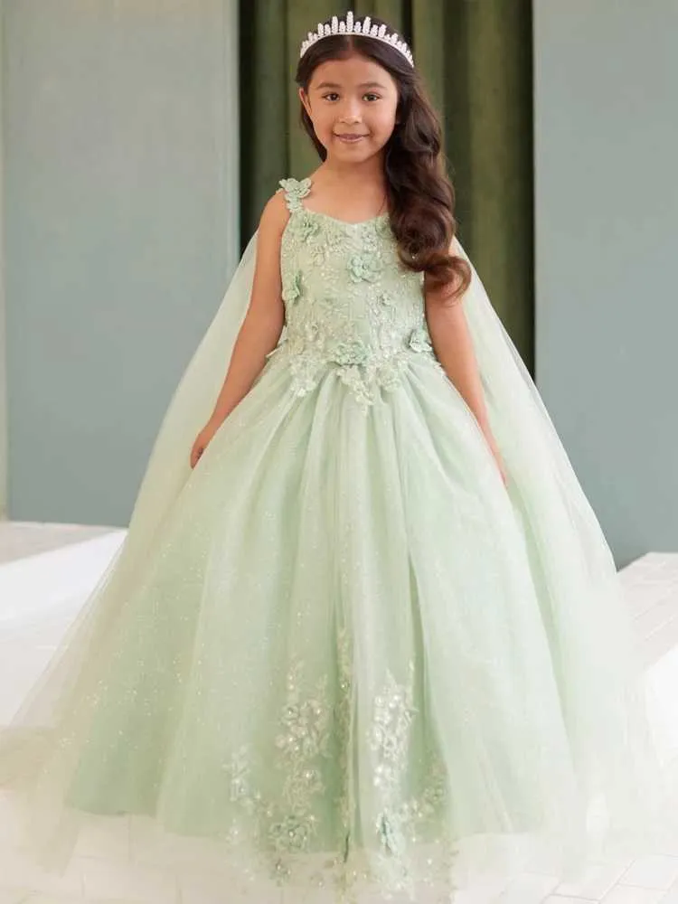 Girl's Green Flower Girl Dress with Tulle Flowers Appliques and Shawl Sleeveless for Wedding Birthday Party First Communion from Dhgate Girl's Dresses - price 54.45 Girl's Green Flower Girl Dress with Tulle Flowers Appliques and Shawl Sleeveless for Wedding Birthday Party First Communion from Dhgate Girl's Dresses - price 54.45
