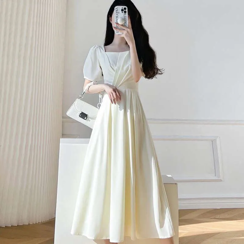 Womens Satin A Line Maxi Dress With Puff Sleeves &... From Chaoren_clothes,  $12.62 In Bulk | DHgate.Com