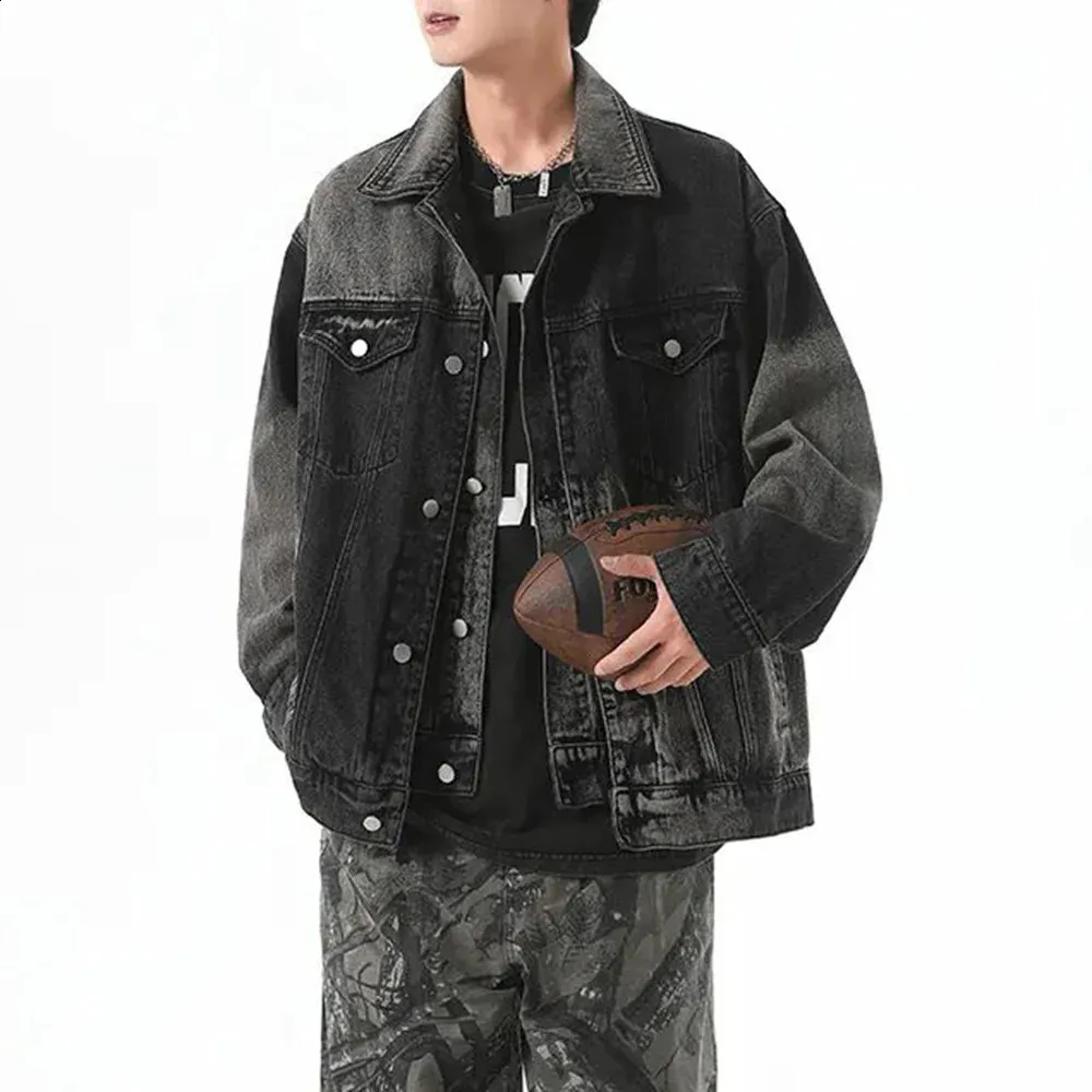 高品質 Heavy Men's Graffiti Duty Autumn - jacket denim Washed Clothing