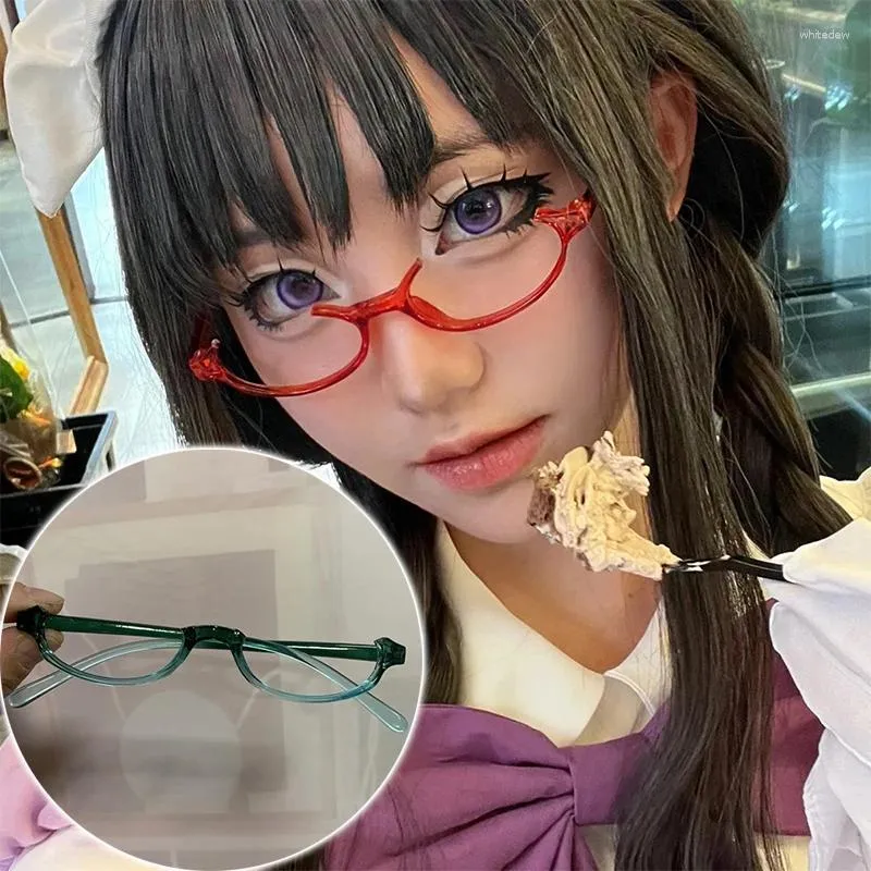 Red Half-Frame Anime Sunglasses Kamishiro Rize Akemi Homura Cosplay  Eyeglasses