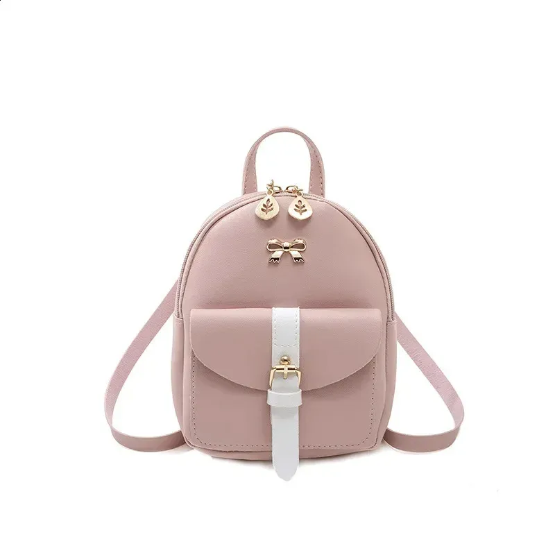 PU Leather Adjustable Backpack with Bow Detailing, 5 Pockets, Waterproof Gustave Black Anti Theft Backpack Purse for Adults, Fashion  main image 4