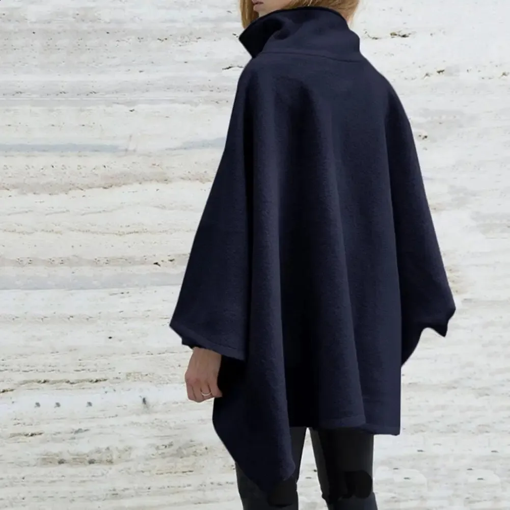Men's Solid Colours Trench Coat Casual Cape Cloak Irregular