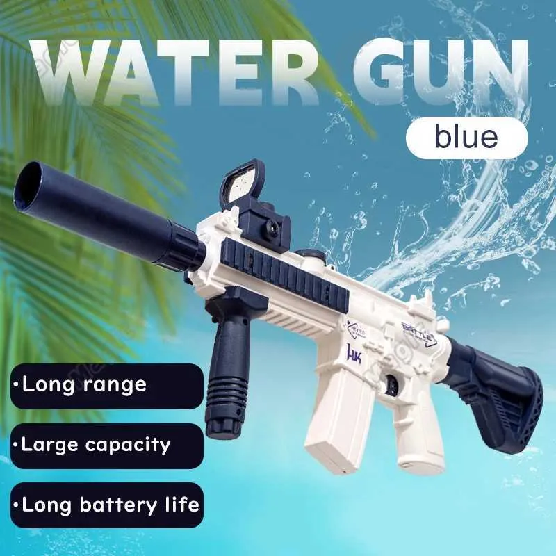 Electric Water Gun Toys, Automatic M416 Water Guns Summer Outdoor Beach ...