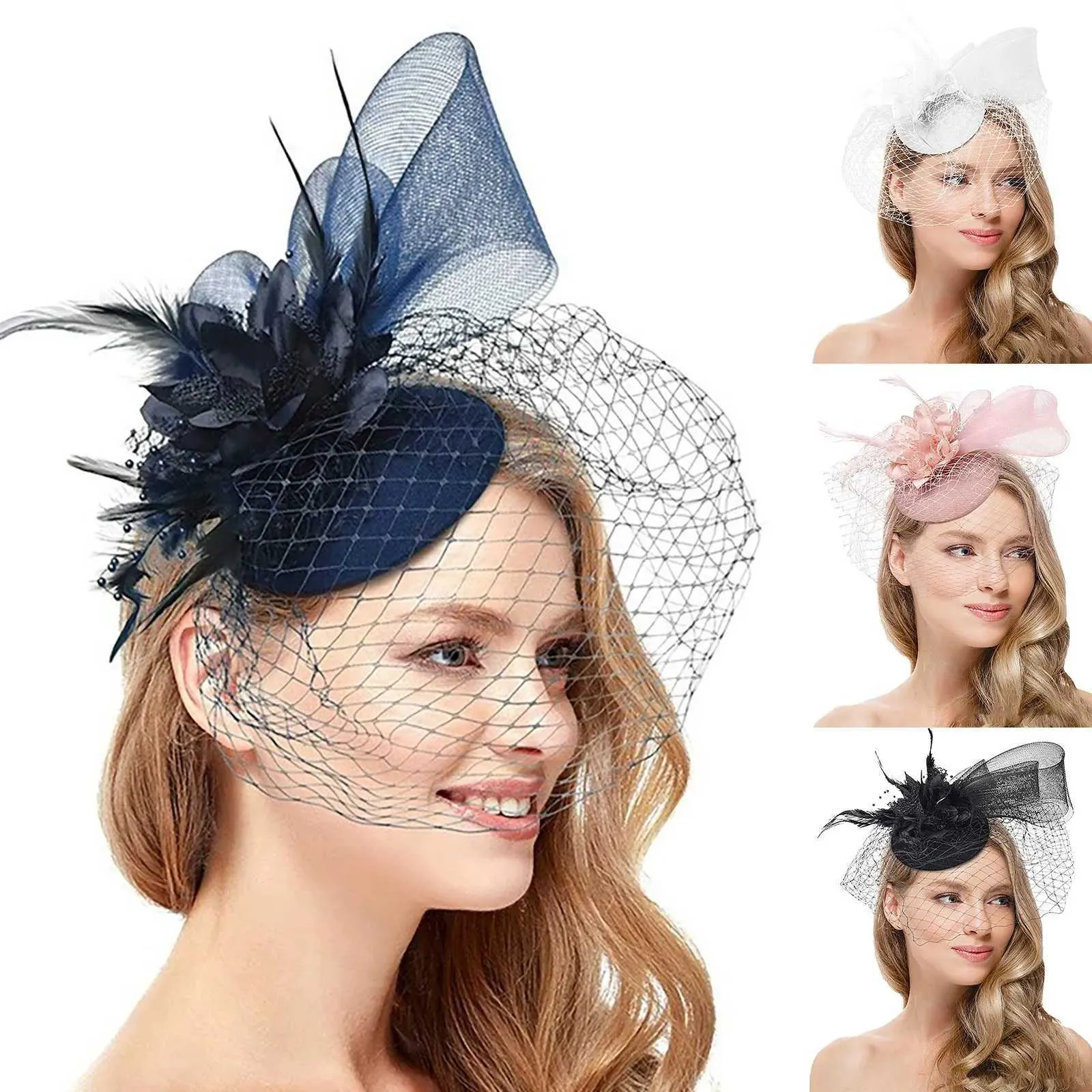 Feminine Soft Flowing Feathers Flower Fascinator Clip Headband Derby Tea… Blush Pink Derby Hat: Feather Flower Church Wedding Hat - Etsy main image 2