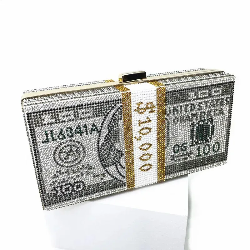 doublet CASH STACK CLUTCH BAG Bling Money Clutch Bag by Blyss