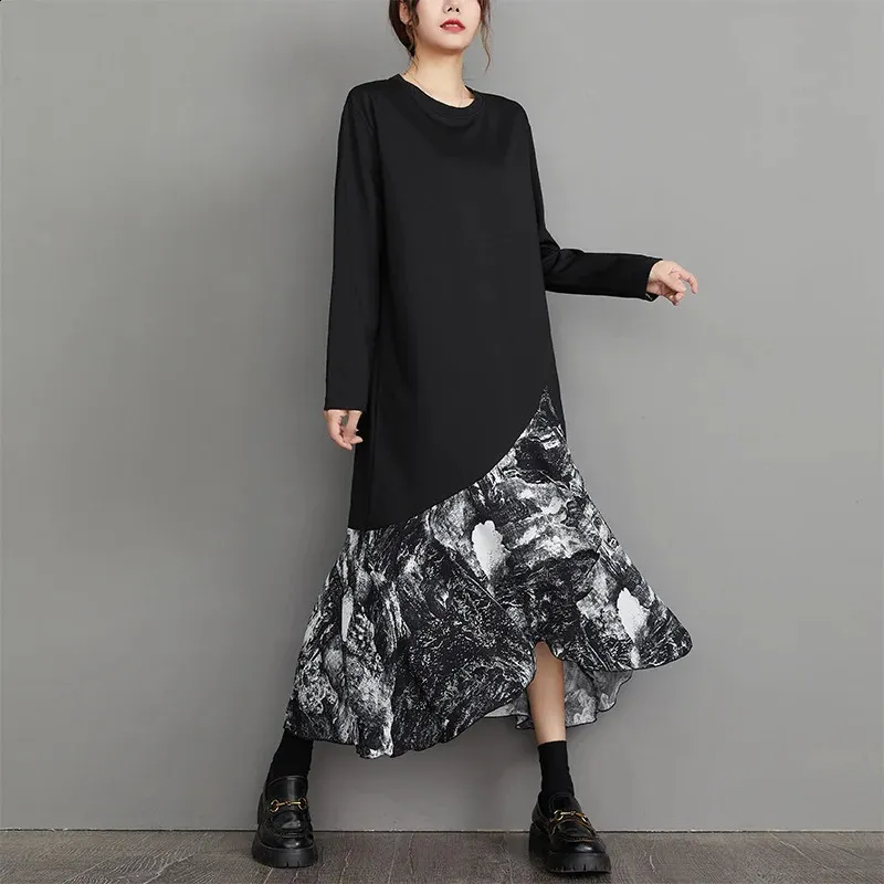 Elegant patchwork long dress women 4789 Elegant patchwork long dress women 4789