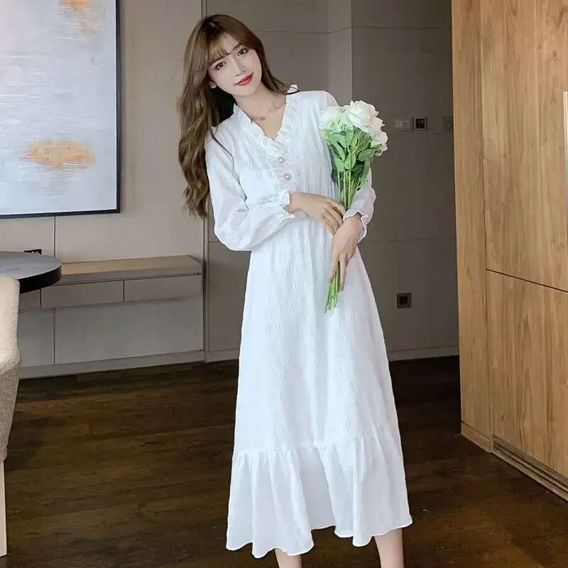 cotton midi beach dress Soleil- Summer- Striped 100% Cotton Tired Midi Dress S main image 1