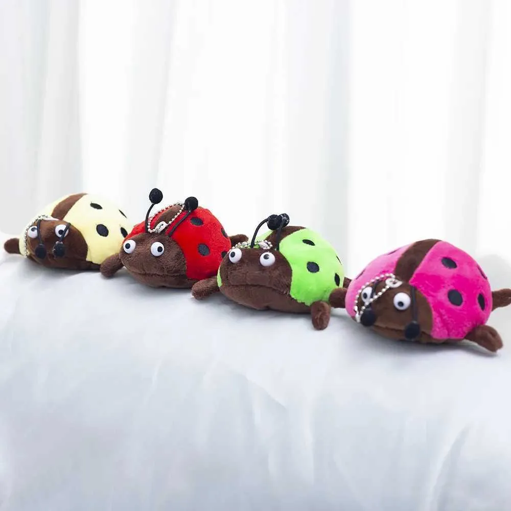 9cm Cute Ladybug Plush Keychain Stuffed Animal Toy Doll for