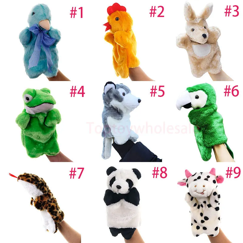 Poupées Apaisantes Pour Bébé Jouets Marionnettes à Main Gants Animaux En Peluche Jouets En Peluche Pour Dormir