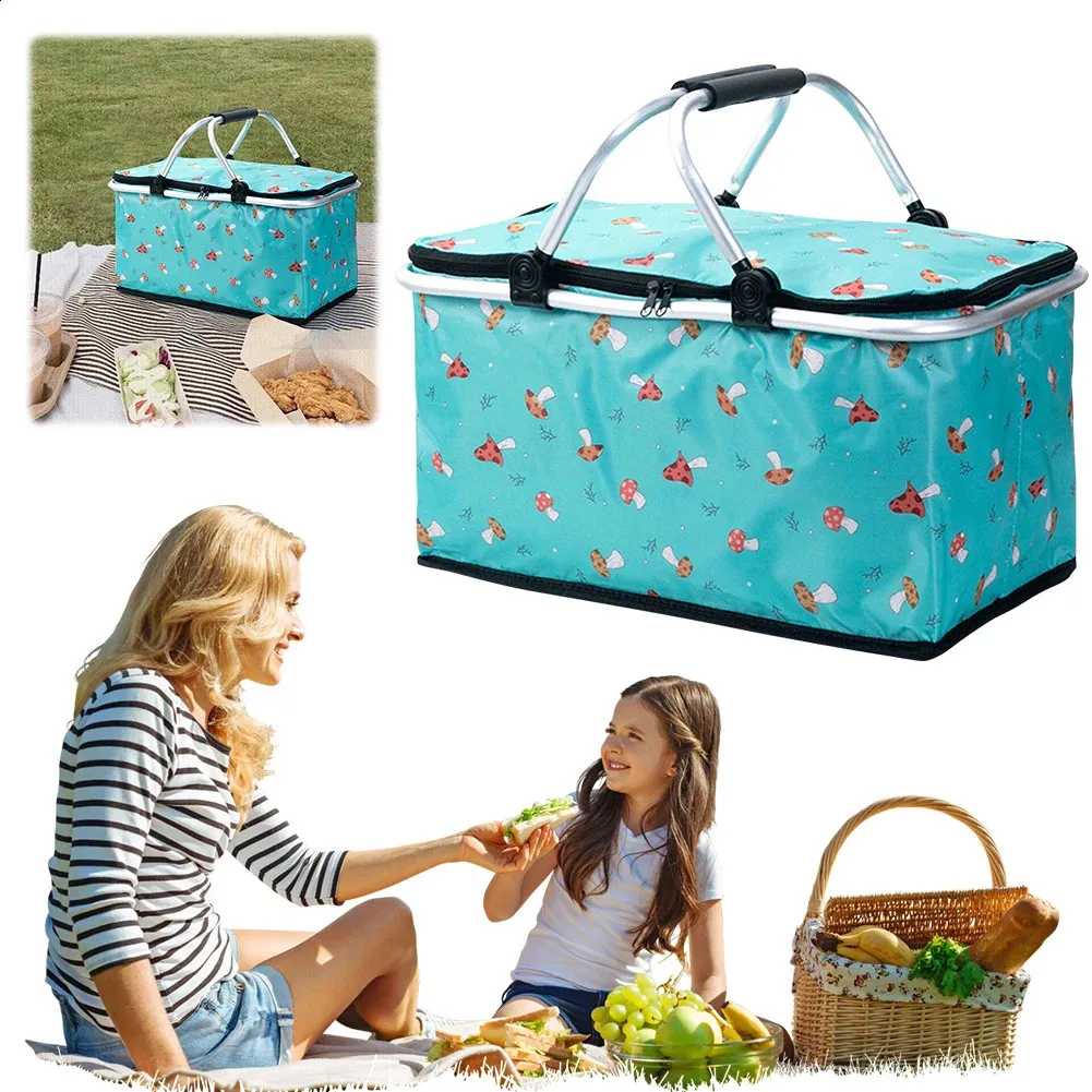Borsa Frigo Termica Da 30 Litri – Grande Capacità, Impermeabile, Isolata, Pieghevole – Per Picnic, Campeggio, Spesa, Viaggi, BBQ