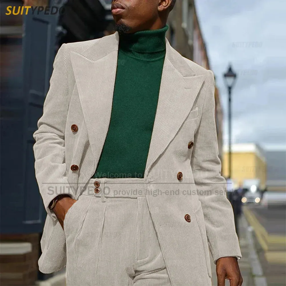 スーツ MIX WALE CORDUROY DOUBLE-BREASTED BLAZER Corduroy