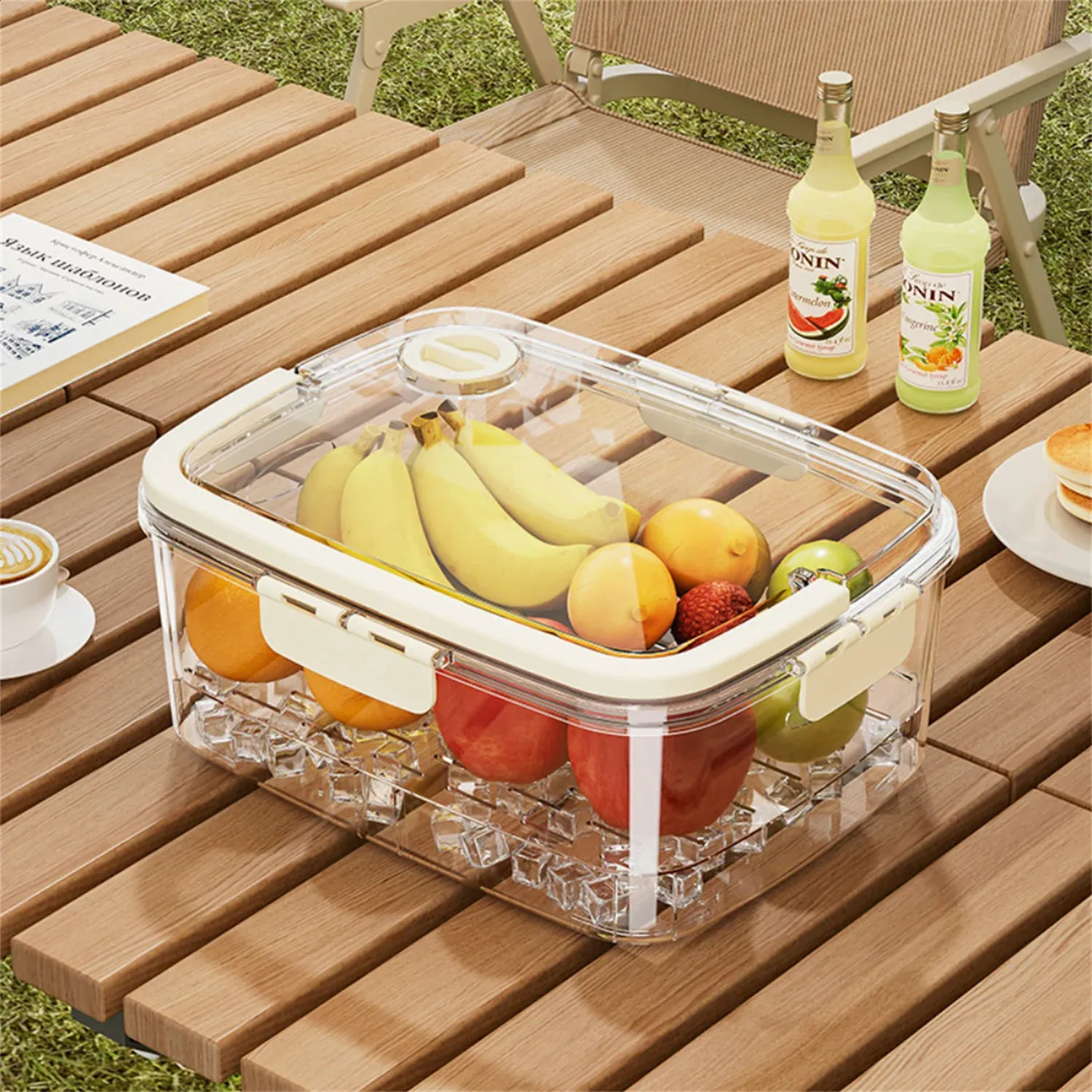 Boîte à Snacks Compartimentée Avec Couvercle - Plateau Service 8 Compartiments Amovibles, Idéal Pique-Nique, Fêtes, Rangement Fruits & Friandises
