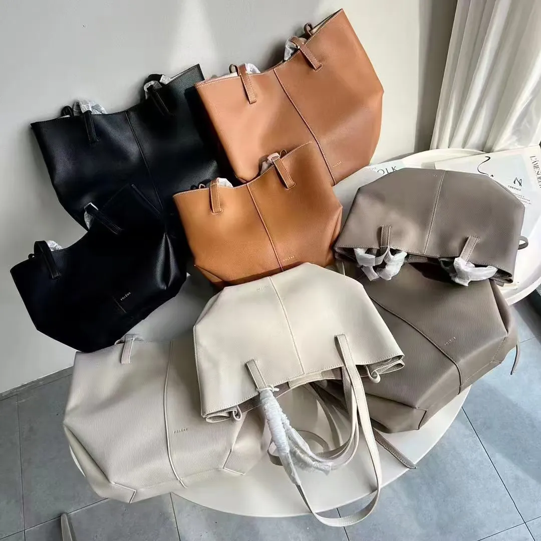 High Quality Leather Designer Cyme Tote Large Leather Shoulder Bag With