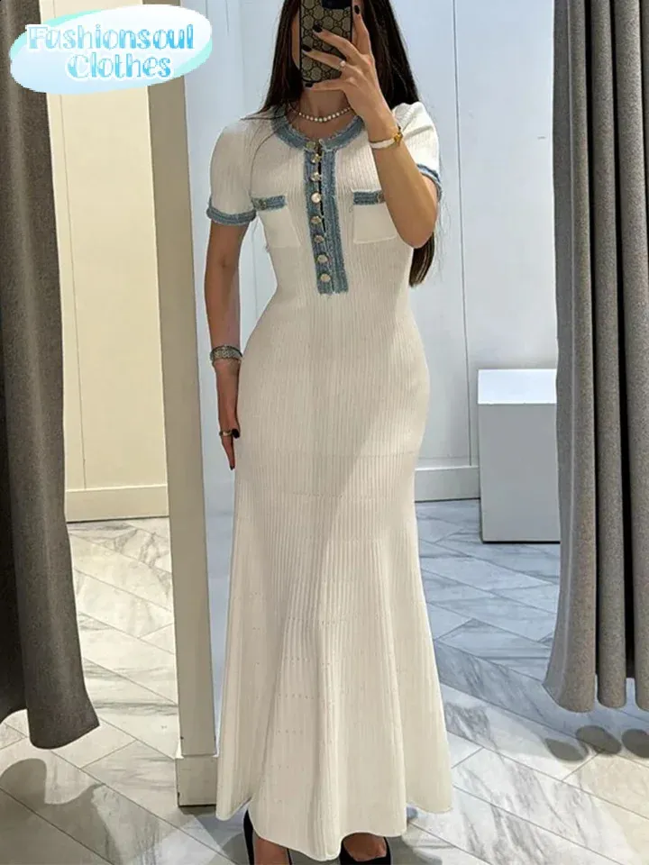 cobalt blue dress bodycon Entertain Me Sleeveless A-Line Maxi Dress Denim Blue main image 0