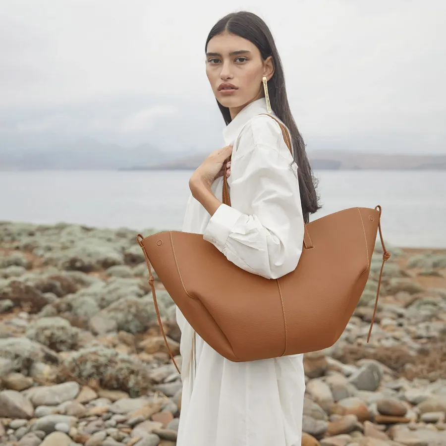 Tote bag Cyme designer bag luxury shoulder bag Number Ten Nine Tonca classic camel lychee patterned cowhide large capacity outdoor travel bag armpit