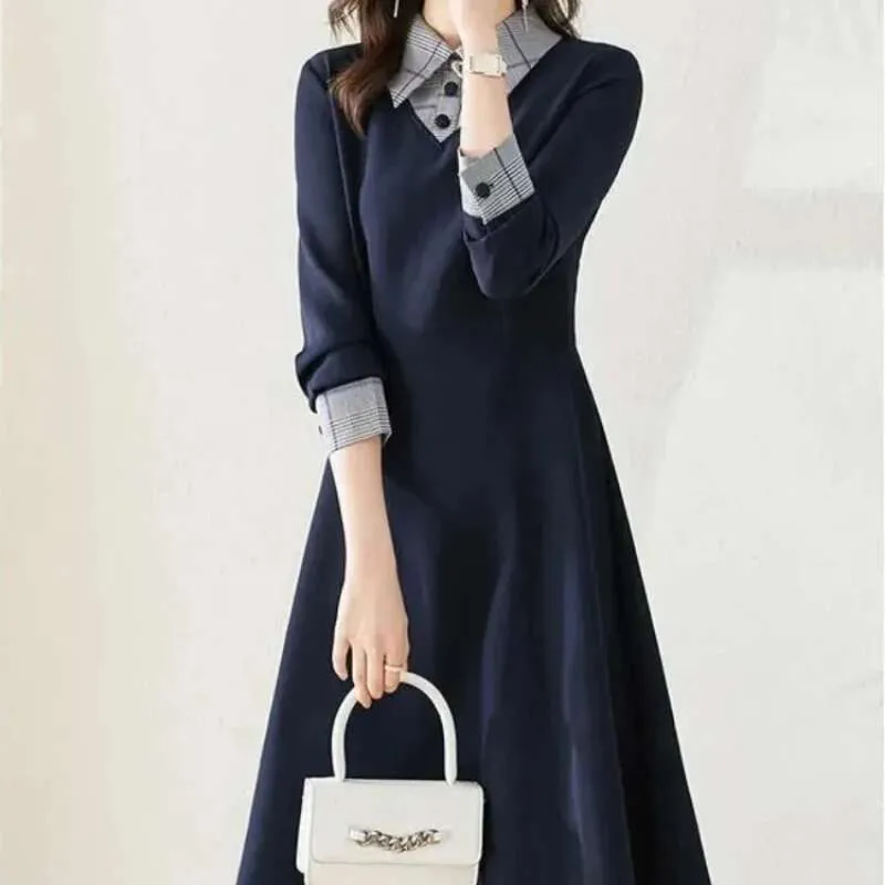 Korean Style Knee-Length Polyester Dress for Women with Lapel Neck and Button Decoration from Dhgate Basic & Casual Dresses - price 14.25 Korean Style Knee-Length Polyester Dress for Women with Lapel Neck and Button Decoration from Dhgate Basic & Casual Dresses - price 14.25