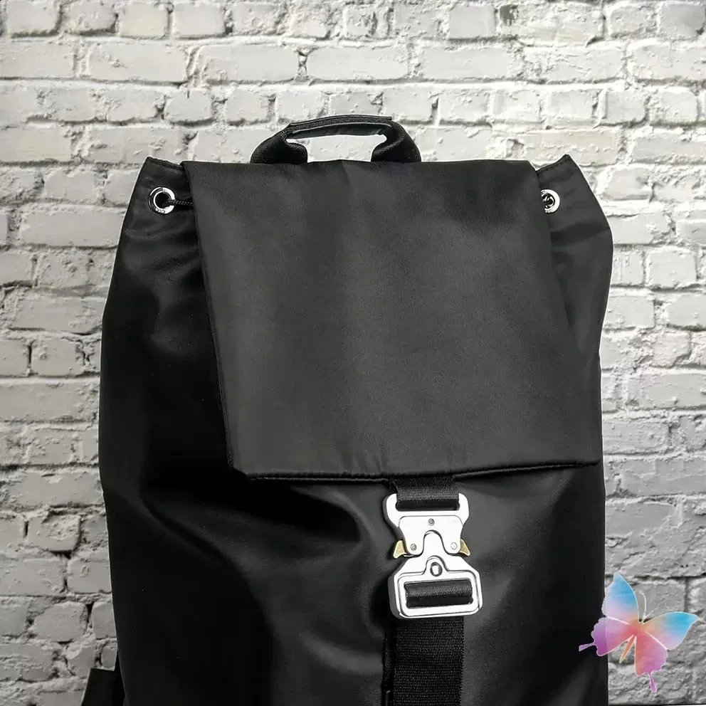 1017 ALYX 9SM Black Nylon Drawstring Backpack Large From