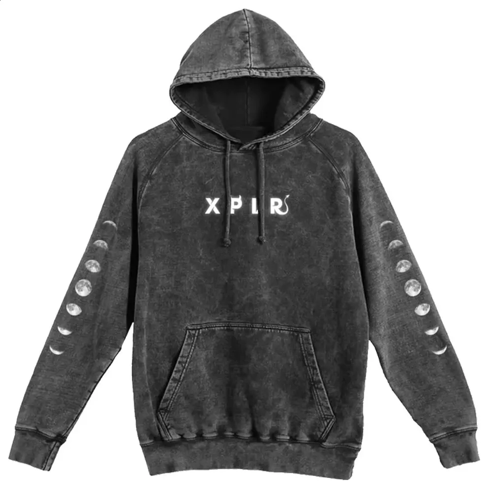 Y2K Red Hoodie Tie Dye Pullover Sweatshirt, Trendy