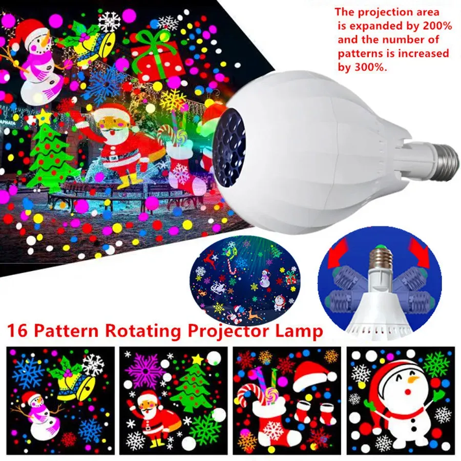 DHgate.com:Christmas Projector Lamp with 16 Patterns - E27 Socket ...