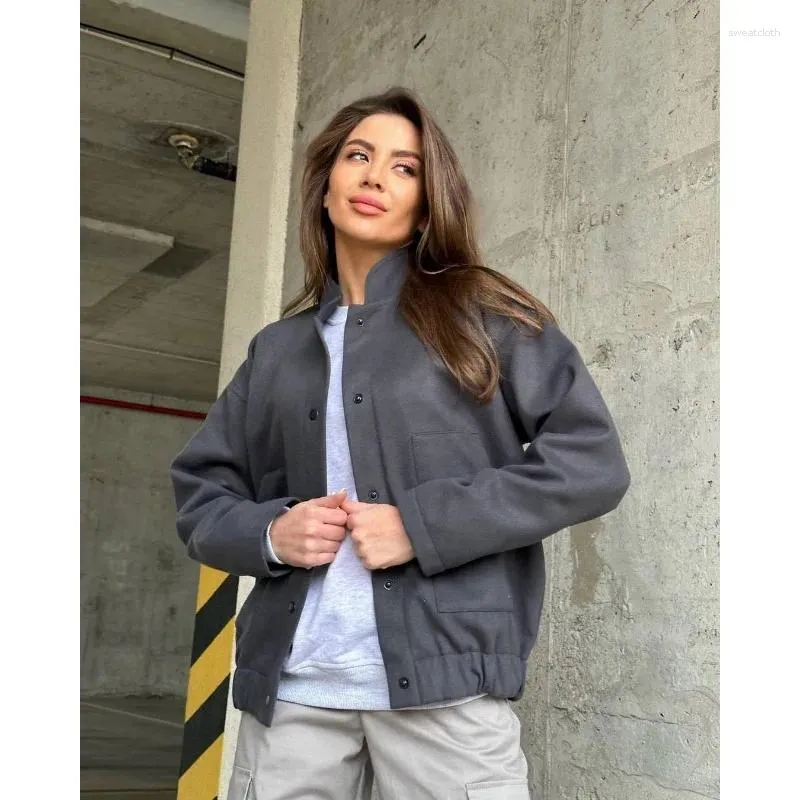 Womens Single Breasted Bomber Macpac Jacket With Stand Collar And Pockets Perfect For Spring And Autumn Office Wear From Sweatcloth 31.53 DHgate.Com