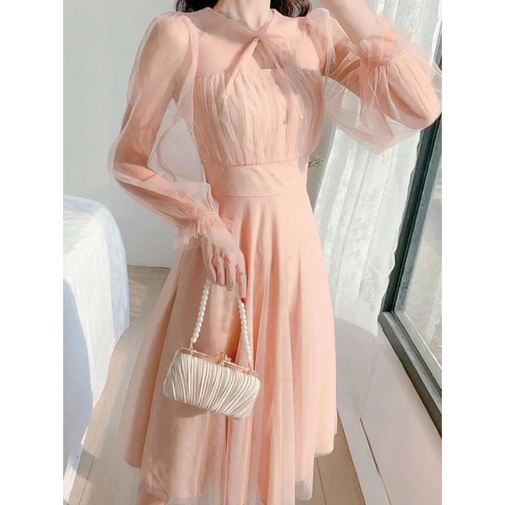 Women's Soft Pink Flowy Dress - Summer Party & Evening Chic, Loose Fit, Xxl